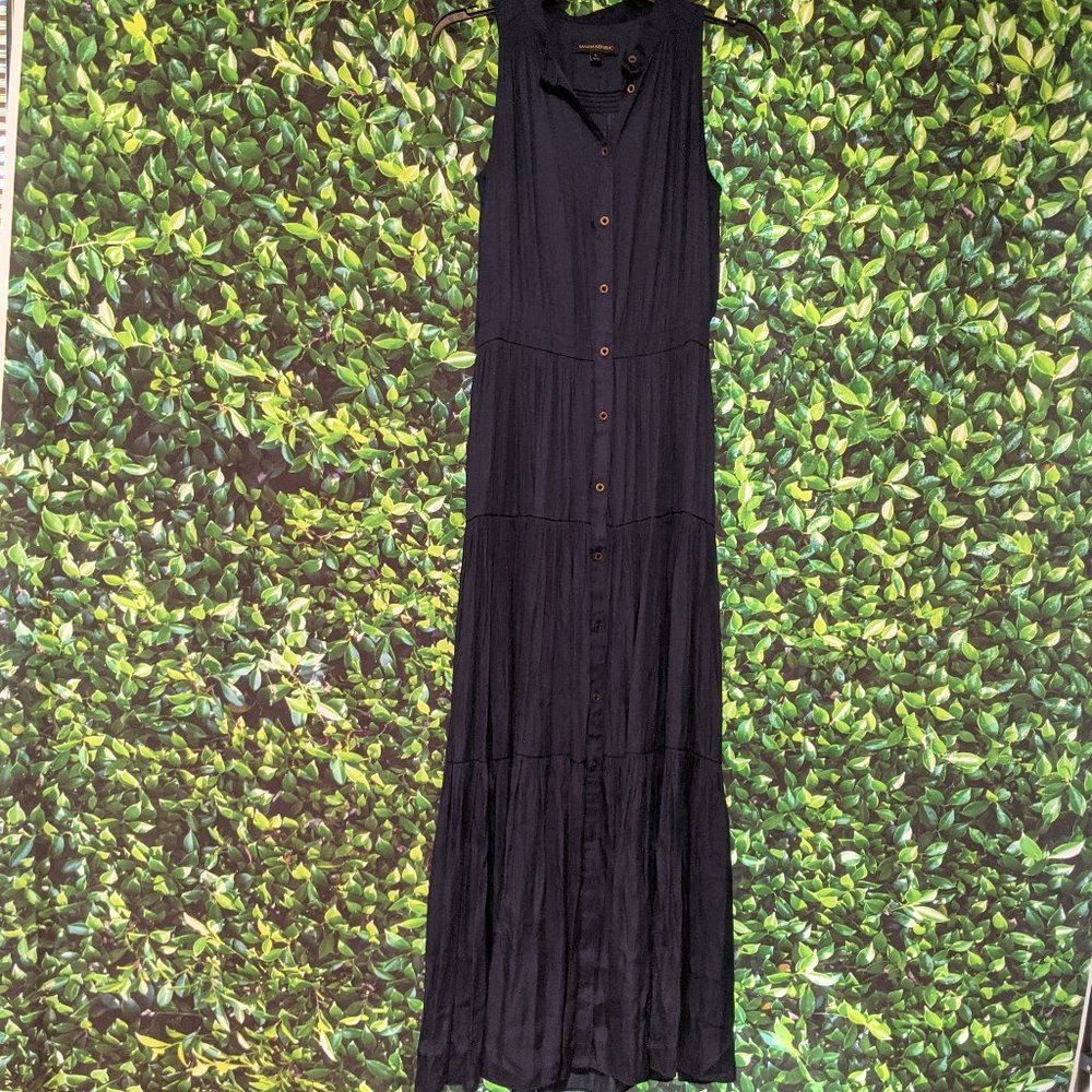 Electric Blue Maxi Shirt Dress